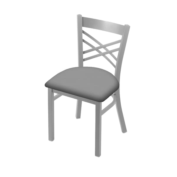 620 Catalina 18" Chair with Anodized Nickel Finish and Canter Folkstone Grey Seat